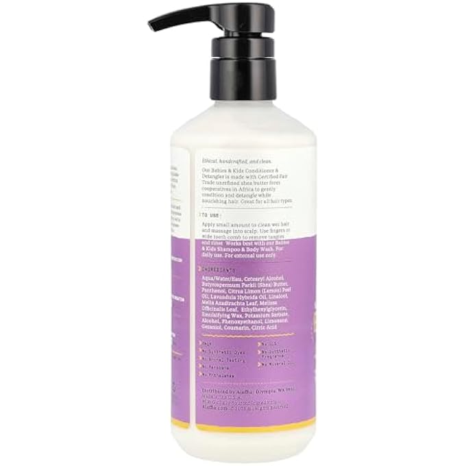 Alaffia LEMON LAVENDER CONDITIONER AND DETANGLER FOR BABIES 473 ML - Image 2